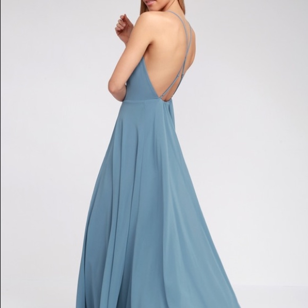 Lulu's Mythical Kind of Love Slate Blue Maxi